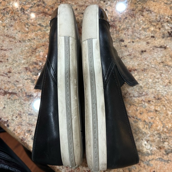 Miu Miu Black Flats with Silver Cap Toe - Picture 3 of 7